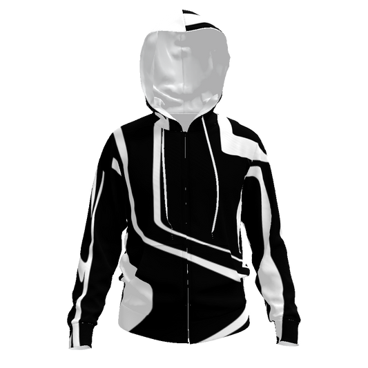 Abstract Lines Zip Hoodie